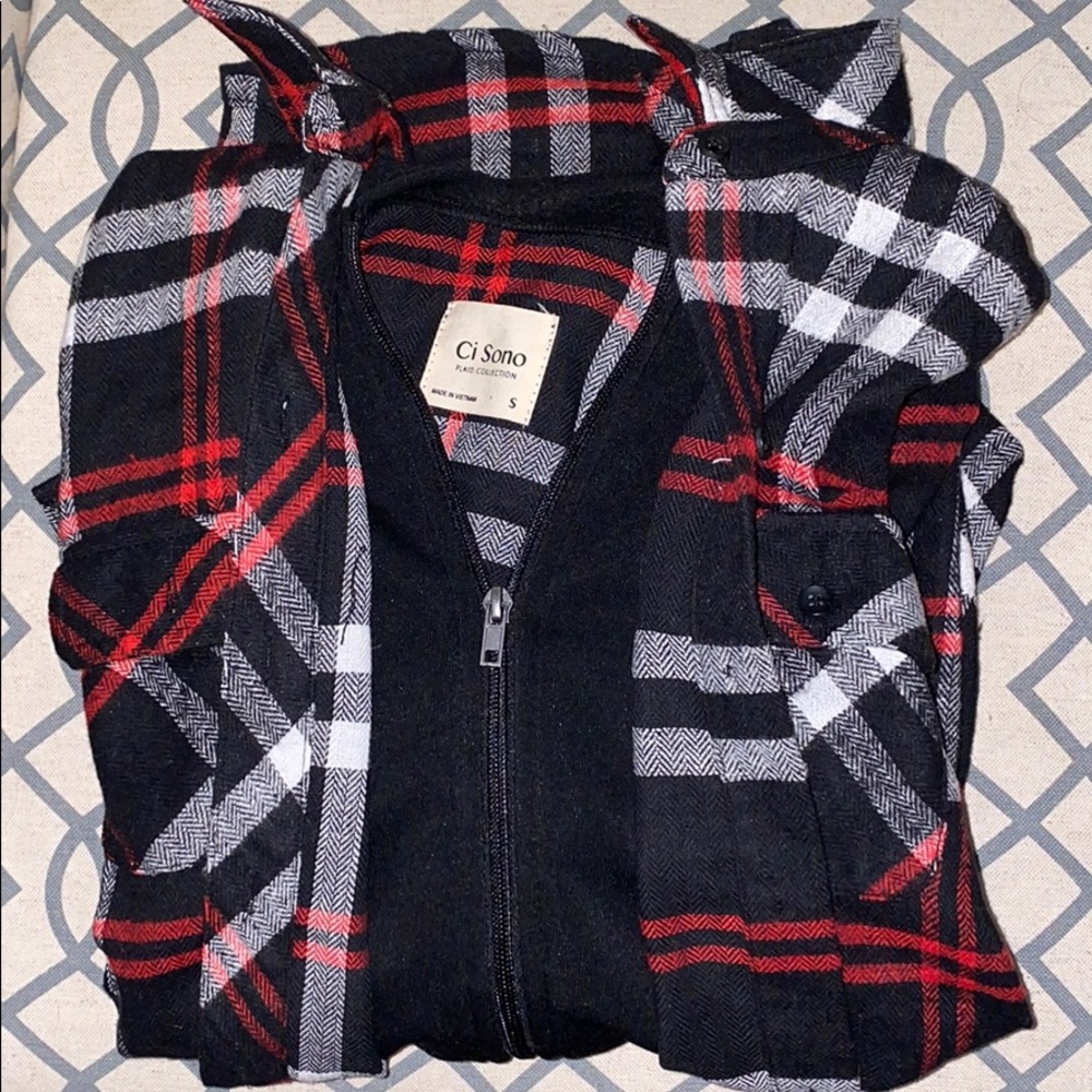 Flannel hoodie